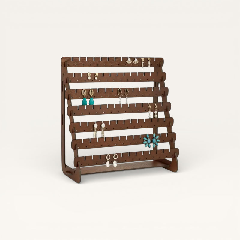 Porte boucle d'oreille en bois