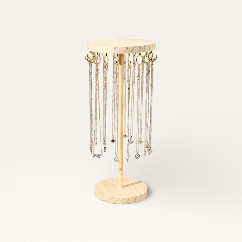 Porte collier rond en bois