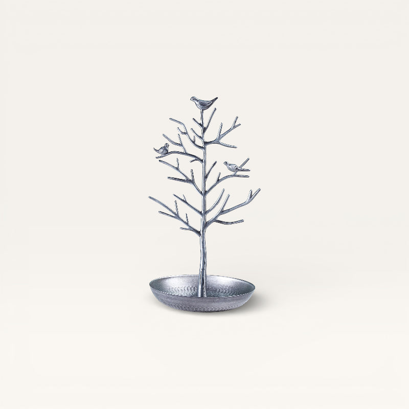 Arbre à Bijoux en métal couleur gris