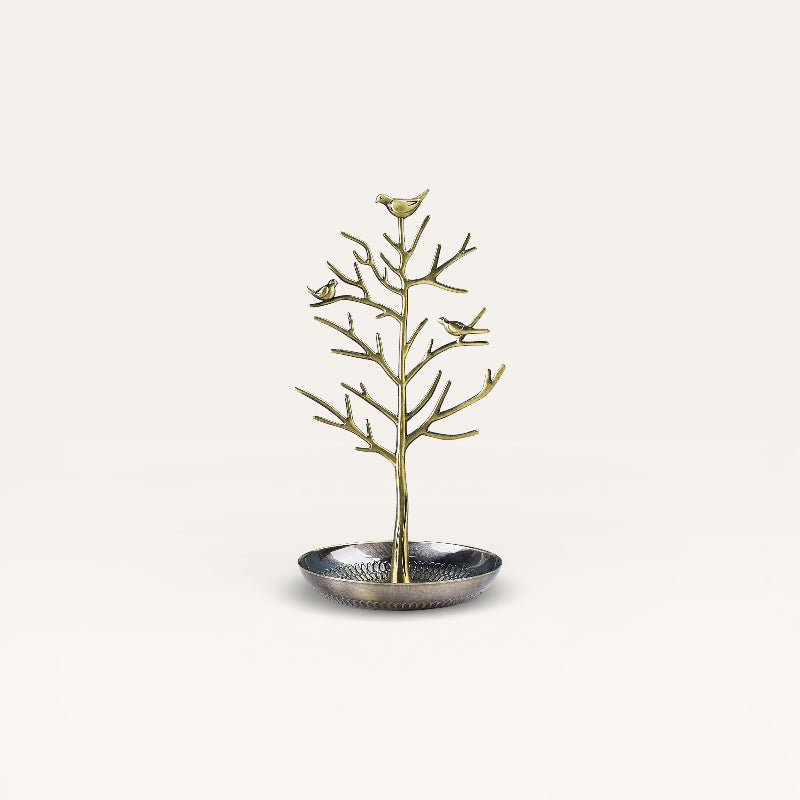 Arbre à Bijoux en métal couleur or