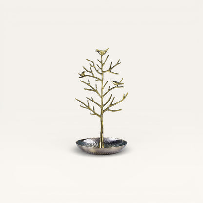 Arbre à Bijoux en métal couleur or
