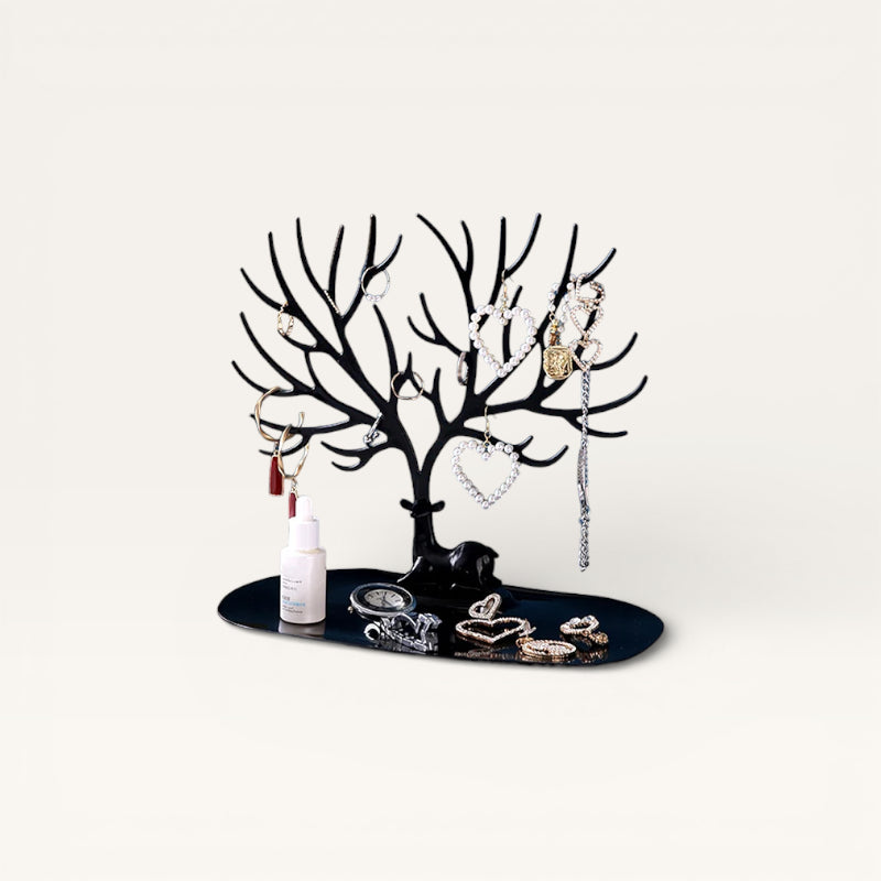 Arbre à bijoux cerf noir présentation