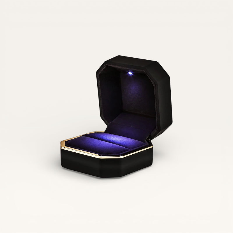 Écrin Bague à LED – vue de côté