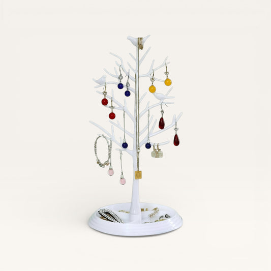 Porte bijoux oiseaux blanc