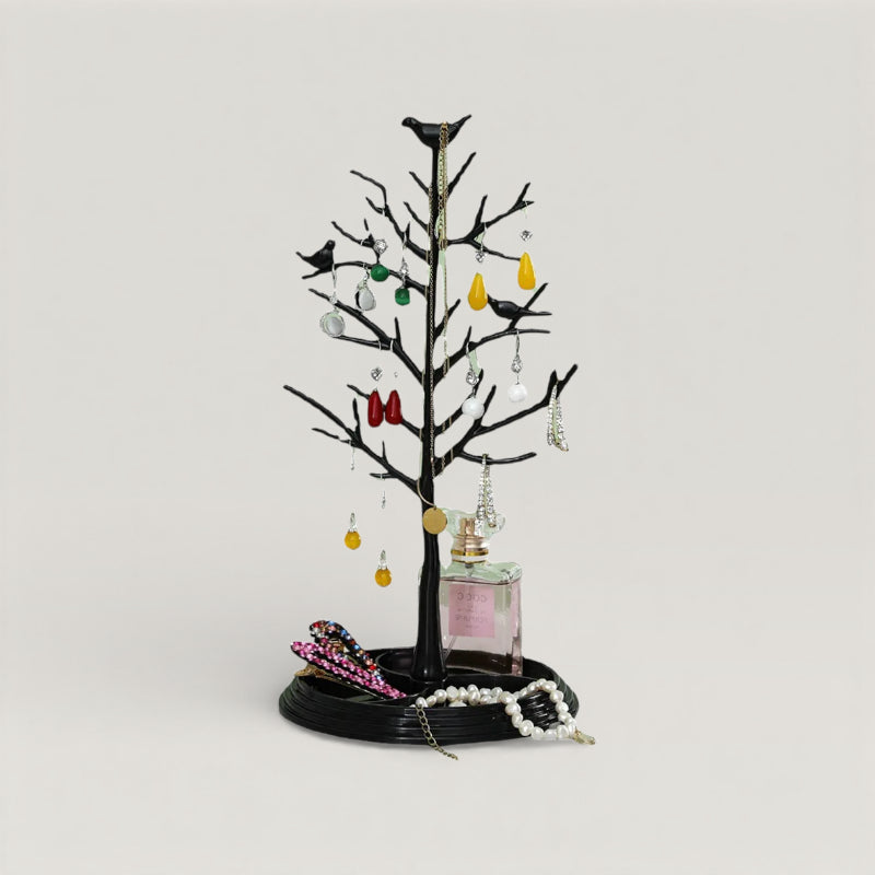 Porte bijoux oiseaux noir