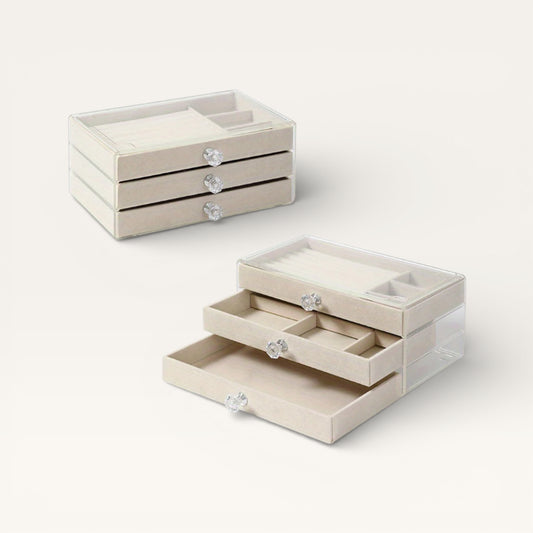 Boîte à bijoux transparente