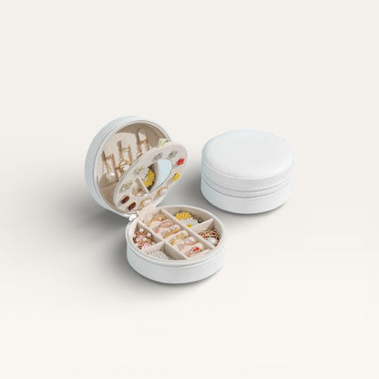 Boîte à bijoux de voyage en cuir