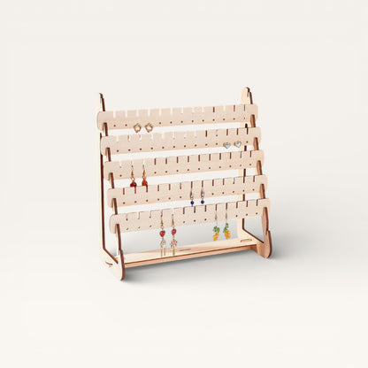 Porte boucle d'oreille en bois