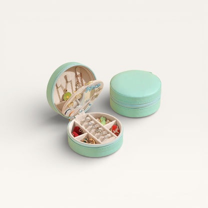 Boîte à bijoux de voyage en cuir