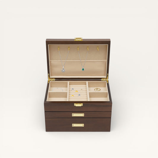 Boîte à bijoux en noyer