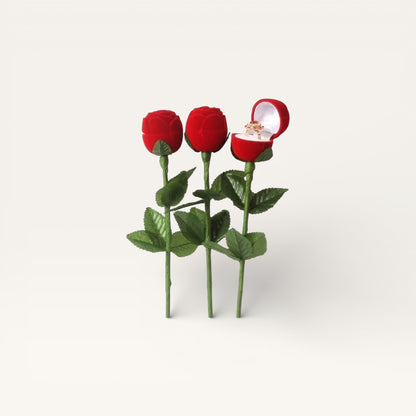 Écrin pour bague en forme de rose