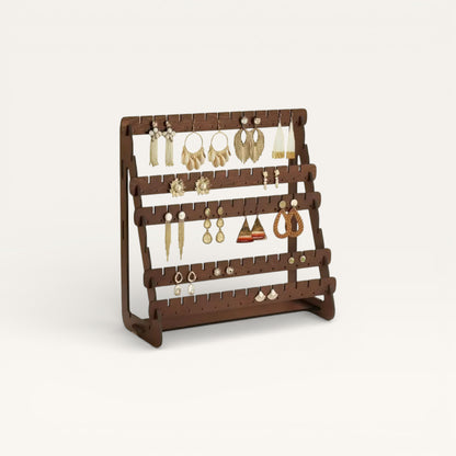 Porte boucle d'oreille en bois