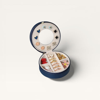 Boîte à bijoux de voyage en cuir