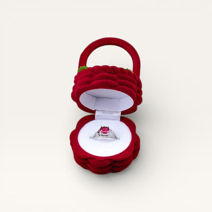 Écrin pour bague en forme de panier à fleurs