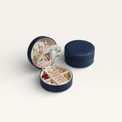 Boîte à bijoux de voyage en cuir