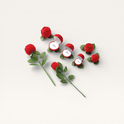 Écrin pour bague en forme de rose