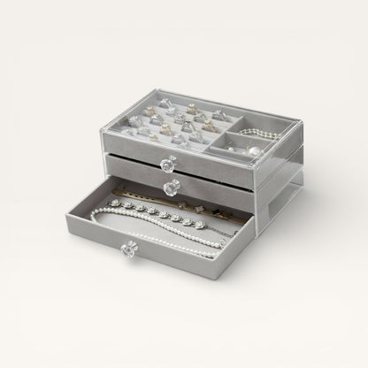 Boîte à bijoux transparente