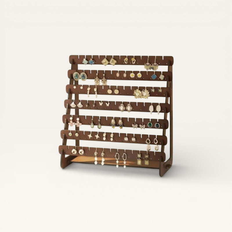 Porte boucle d'oreille en bois